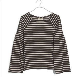 Madewell Shirred Sleeve Sailor Top